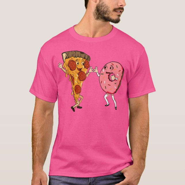 Fast Food Pizza And Donut T-Shirt (Front)