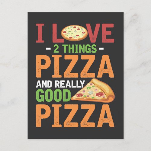 Fast Food Pizza Slice Lover Foodie Postcard
