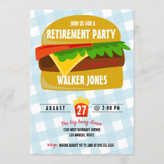 Fast food Retirement invitation