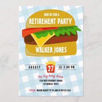Fast Food Retirement Invitation by party_depot at Zazzle