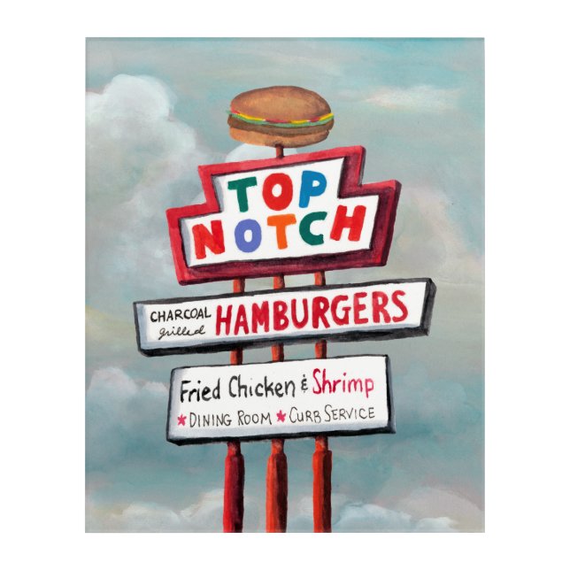 Fast Food Sign Acrylic Print (Front)
