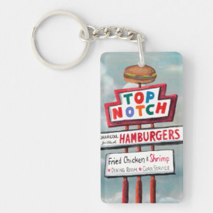 Fast Food Sign Keychain