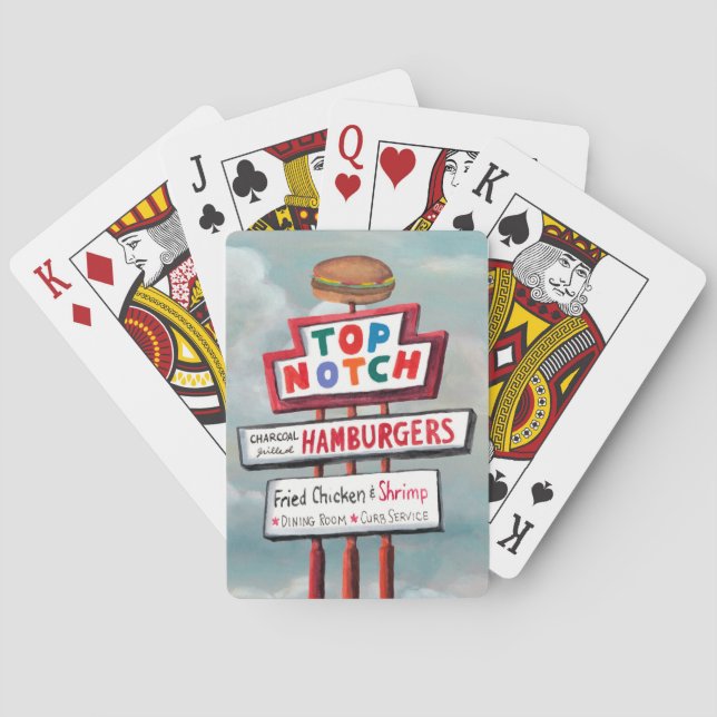 Fast Food Sign Poker Cards (Back)