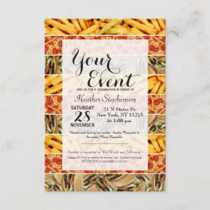 Fast Food Stripes Invitation