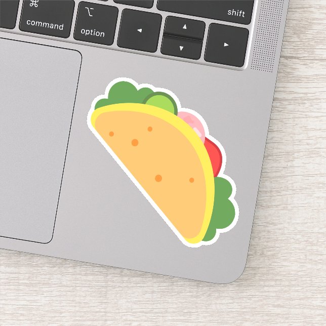 Fast Food Taco Die Cut Sticker Decal (Detail)