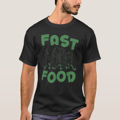Fast Food Vegan Meatless Vegetarian Lifestyle T_Shirt