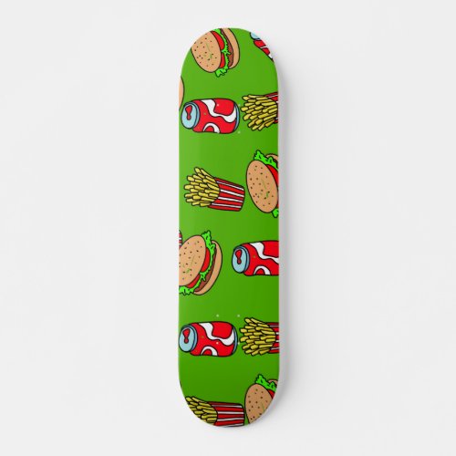 Fast Food Wallpaper Skateboard Deck