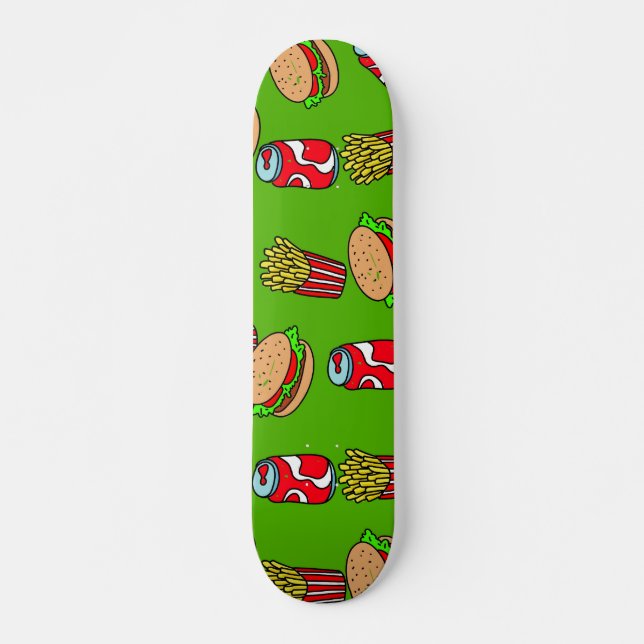 Fast Food Wallpaper Skateboard Deck (Front)