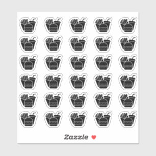 Fast Food Wedding Place Card Food Meal Menu Choice Sticker