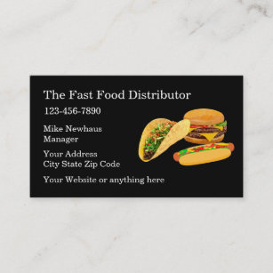 Fast Food Wholesale Distributor Business Card