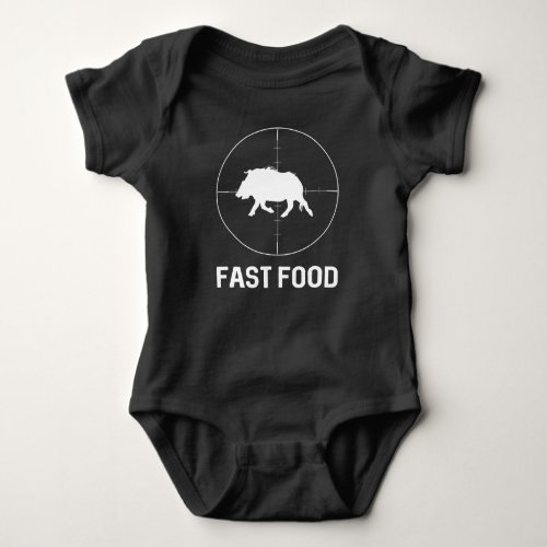 Fast Food Wild Boar Hunter Pig Hunting Gift Baby Bodysuit