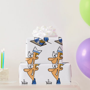 Fast Food Worker Wrapping Paper