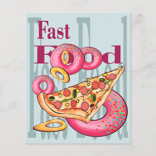 Fast Foods | Donuts Burger Food  | Marketing Flyer (Front)