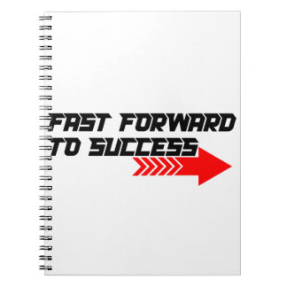 Fast Forward – Bold Red Motivation Quote Design Notebook