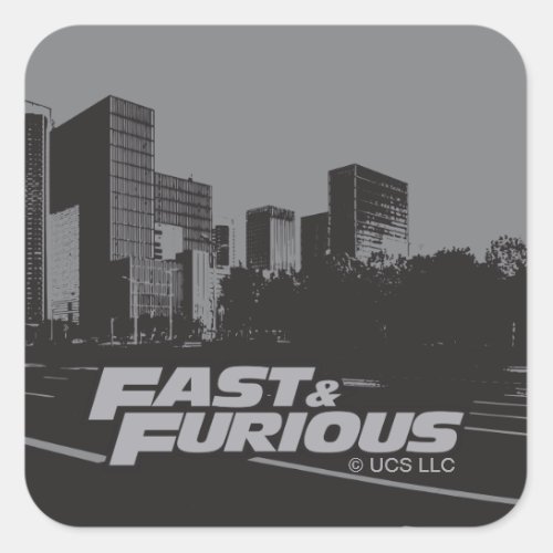 Fast  Furious  City Streets Square Sticker