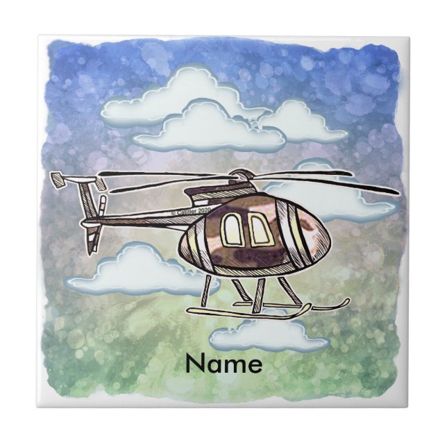 Fast Helicopter  Ceramic Tile (Front)