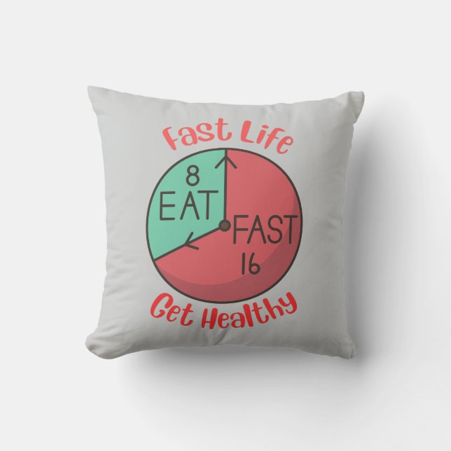 Fast Life Get Healthy Pillow (Front)