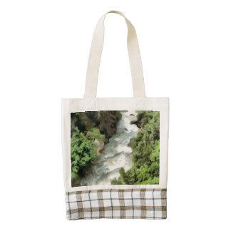 Fast moving river zazzle HEART tote bag