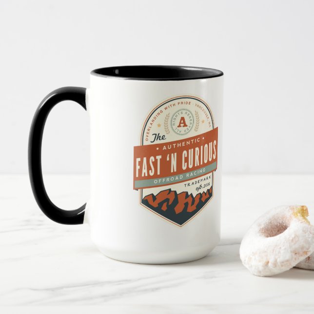 Fast n' Curious Mug - "Girls Dig Dirt" (With Donut)