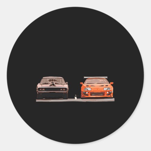 Fast N Furious Cars Car Classic Round Sticker