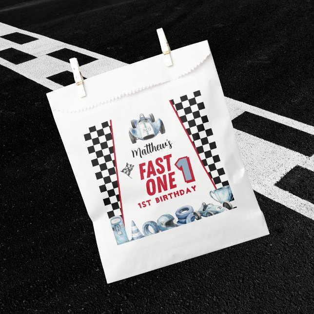 Fast One 1st birthday Boy Racing Car  Favor Bag (Creator Uploaded)