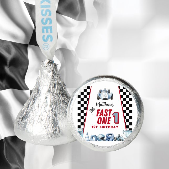 Fast One 1st birthday Boy Racing Car  Hershey®'s Kisses® (Creator Uploaded)