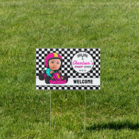 Fast ONE | 2 in 1 Pink Race Car Welcome Thank You 