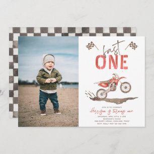 Fast ONE Birthday Invitation   1st Birthday