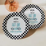 Fast One Blue Race Car 1st Birthday Party Paper Plates<br><div class="desc">This is a Fast One Blue Race Car 1st Birthday Party Paper Plates!</div>