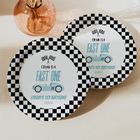 Fast One Blue Race Car 1st Birthday Party