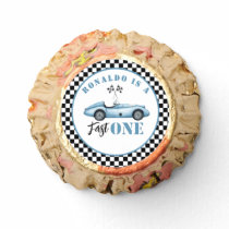 Fast One Blue race car Boy 1st Birthday Reese's Peanut Butter Cups