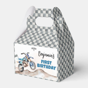 Fast One Dirt Bike Birthday Party Favor Boxes