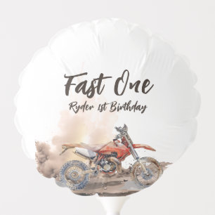 Fast One Little Racer First Birthday Balloon