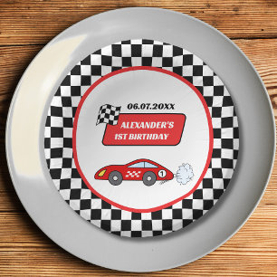 Fast One Race Car 1st Birthday Paper Bowl