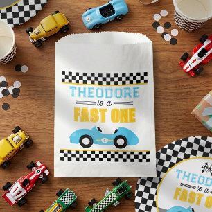 Fast One Race Car 1st Birthday Party Favor Bag
