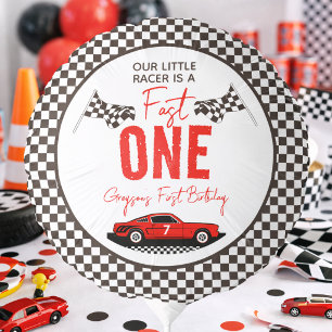 Fast One Race Car Boy 1st Birthday Party Balloon