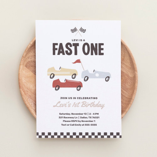 Fast One Race Car Boy 1st Birthday Party