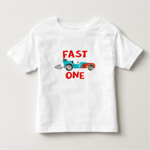 FAST ONE race car boy turning 1 Toddler T-shirt