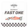 Fast One Race Car First Birthday Square Sticker