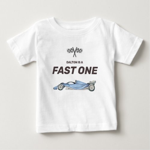 Fast One Race Car First Birthday Toddler T_Shirt