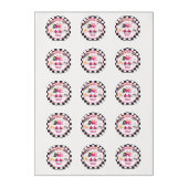 Fast One Racing First Birthday Frosting Round - Pk (Sheet)