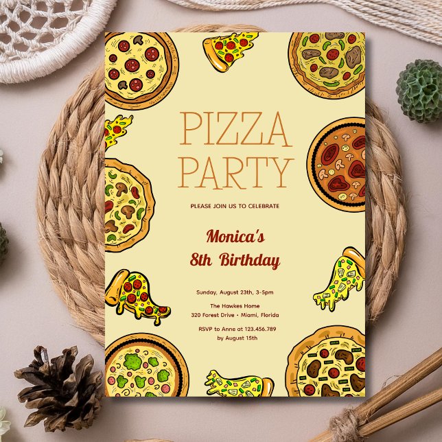 Fast pizza birthday invitation (Creator Uploaded)