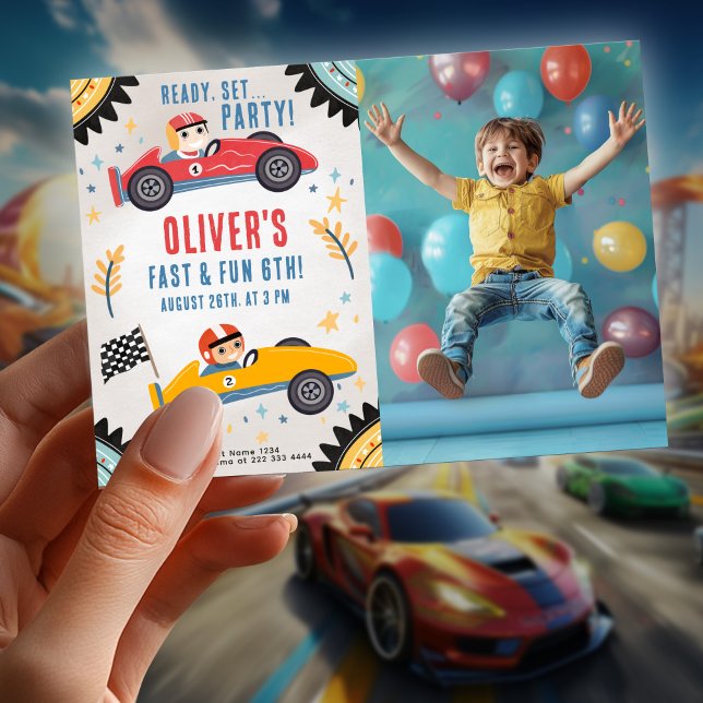 Fast Race Car Birthday Party Invitation (Creator Uploaded)