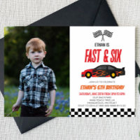 Fast & Six Red Flame Race Car 6th Birthday Party