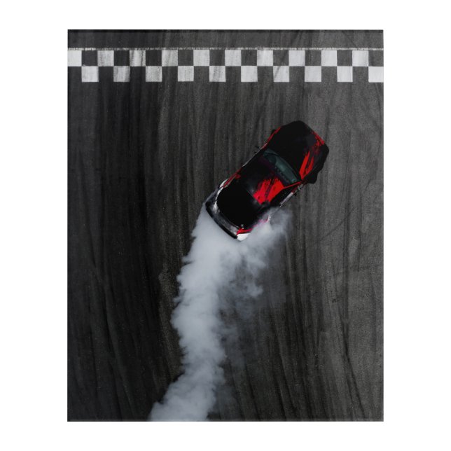 Fast Sport Car Drifting – Adult & Kids Racing Acrylic Print (Front)