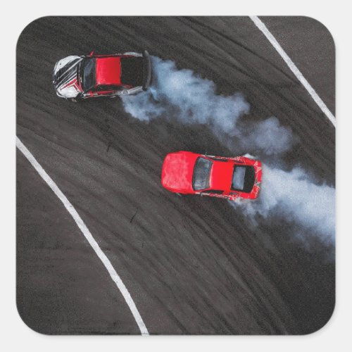 Fast Sport Car Drifting â Adult  Kids Racing  Square Sticker