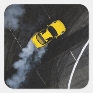 Fast Sport Car Drifting – Adult & Kids Racing Square Sticker
