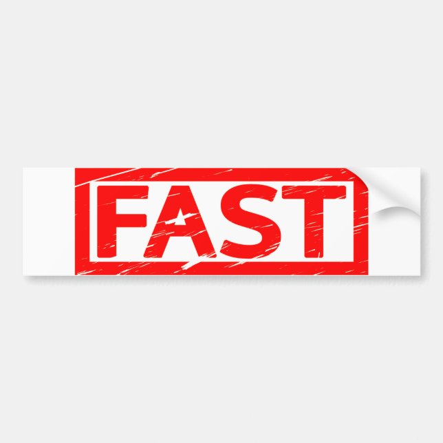 Fast Stamp Bumper Sticker (Front)