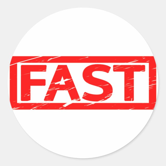 Fast Stamp Classic Round Sticker (Front)