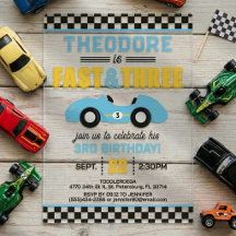 Fast & Three Race Car 3rd Birthday